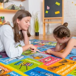 KC CUBS | Looney Tunes Boy & Girl Kids ABC Alphabet, Jobs & Objects Educational Learning & Play Nursery Bedroom Classroom Rug Carpet -Barbie Store GUEST 99db9ce7 fe2c 4fdb a7f8 6ca8d186882a