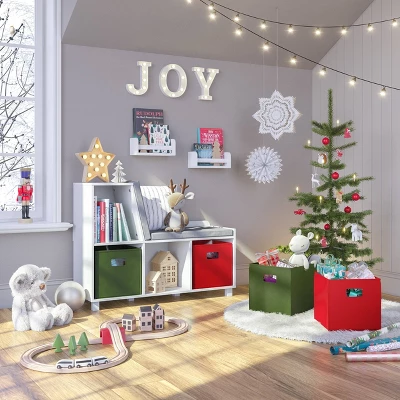 2pk Kids' 10" Floating Wall Mount Bookshelf Set White - RiverRidge Home 12 2pk Kids' 10" Floating Wall Mount Bookshelf Set White - RiverRidge Home - Image 10