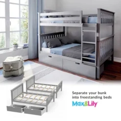 Max & Lily Full Over Full Bunk Bed With Storage Drawers -Barbie Store GUEST 9c31e04c a264 4967 99aa 65769afb097c