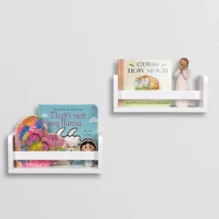 2pk Kids' 10" Floating Wall Mount Bookshelf Set White - RiverRidge Home 20 2pk Kids' 10" Floating Wall Mount Bookshelf Set White - RiverRidge Home -Barbie Store GUEST 9e30d041 f6b1 4c11 be99 38504d353b27