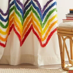 2pk Rainbow Tufted Striped Poletop Curtains - Dream Factory 9 2pk Rainbow Tufted Striped Poletop Curtains - Dream Factory -Barbie Store GUEST 9e849b47 fef4 43b3 be0b 1aa22367f1ae