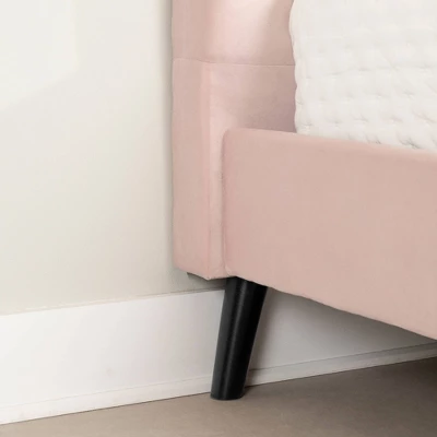 Maliza Upholstered Complete Platform Bed Pale Pink - South Shore 8 Maliza Upholstered Complete Platform Bed Pale Pink - South Shore - Image 6