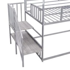 Twin Over Twin Metal Bunk Bed House Bed With Slide And Staircase-ModernLuxe -Barbie Store GUEST 9f480335 40d7 40a4 acd7 fe00345cefa3