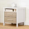 Munich 2 Drawer Nightstand - White/Soft Elm - South Shore -Barbie Store GUEST 9fe18016 8c24 4ce5 bfbb 8da3d93d4a22