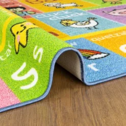 KC CUBS Boy & Girl Kids ABC Alphabet W/ Animals & Sounds Educational Learning & Fun Game Play Nursery Bedroom Classroom Rug Carpet -Barbie Store GUEST a07083a0 b99d 4f45 854b 2f43a9025d6f