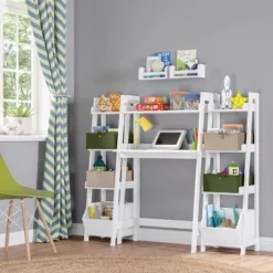 Kids' Desk With Ladder Shelf Storage And 2 Bonus Magnetic Art Display Bars White - RiverRidge Home 22 Kids' Desk With Ladder Shelf Storage And 2 Bonus Magnetic Art Display Bars White - RiverRidge Home -Barbie Store GUEST a18ea58d 2f31 4883 bf1a 7c63e2644974