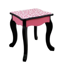 Fashion Leopard Prints Gisele Play Wooden Vanity Set Pink / Black - Teamson Kids -Barbie Store GUEST a1cefbb7 8f37 4dc1 b381 58c241900054