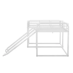 Full And Twin Size L-Shaped Metal Bunk Bed With Slide And Ladder-ModernLuxe 17 Full And Twin Size L-Shaped Metal Bunk Bed With Slide And Ladder-ModernLuxe -Barbie Store GUEST a40ce5c8 2032 45f1 8f12 eae7efed9970