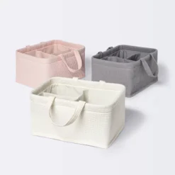 Waffle Weave Rectangular Diaper Caddy With Handles - Cloud Island™ -Barbie Store GUEST a4234a2c d241 4e72 9c60 92ba4cb9df3b