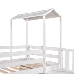 Twin Over Full Bunk Bed With Staircase, Shelves And House Roof-ModernLuxe -Barbie Store GUEST a4f27e08 89cf 448f 91d6 4d9301deeaf0