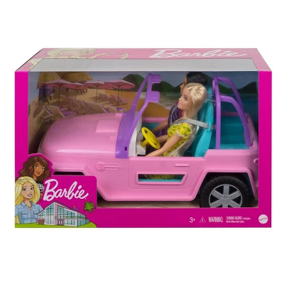 MATTEL Barbie Doll & Friend With Vehicle - Jeep & Two Barbie Dolls 4 MATTEL Barbie Doll & Friend With Vehicle - Jeep & Two Barbie Dolls - Image 2