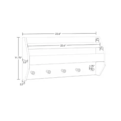 Kids' Catch-All Wall Shelf With Bookrack And Hooks White - RiverRidge Home 8 Kids' Catch-All Wall Shelf With Bookrack And Hooks White - RiverRidge Home -Barbie Store GUEST a6500deb 9f7d 4c0c b856 24396c947ae7