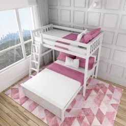 Max & Lily L-Shaped Twin Over Full Bunk Bed -Barbie Store GUEST a72cddec e0fa 4185 8533 88a61d951d95