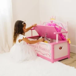 Princess Bench Seat With Storage - WildKin -Barbie Store GUEST a794fe26 d9b6 4b4c 80fc 36bd7c0c9939