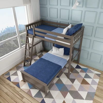 Max & Lily L-Shaped Twin Over Twin Bunk Bed 6 Max & Lily L-Shaped Twin Over Twin Bunk Bed - Image 4