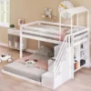 Twin Over Full Bunk Bed With Staircase, Shelves And House Roof-ModernLuxe -Barbie Store GUEST af80d3bf 3076 40b9 a8ba 3d647a248eb7