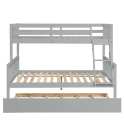 Twin Over Full Bunk Bed With Trundle Bed, Ladder And Safety Rails-ModernLuxe -Barbie Store GUEST b0d82388 6ec8 4850 88bc 6d80ac6141f3
