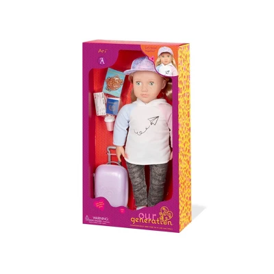 Our Generation Ari With Rolling Luggage & Accessories 18" Travel Doll 6 Our Generation Ari With Rolling Luggage & Accessories 18" Travel Doll - Image 4