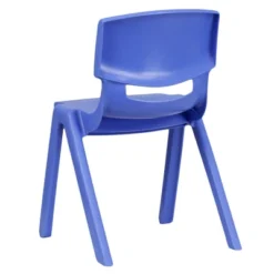 Flash Furniture 4 Pack Blue Plastic Stackable School Chair With 13.25'' Seat Height -Barbie Store GUEST b260c6a4 0567 4c10 b645 25abc1eae9a8