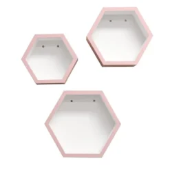 8" X 10" X 12" Set Of 3 Hexagon Shelves For Kids' Room - InPlace -Barbie Store GUEST b3c7f52a aeb1 4bdf 9187 13737494e51d