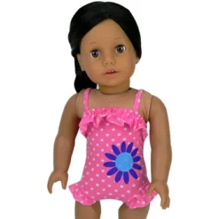 Sophia’s Ruffle Polka Dot Bathing Suit & Inner Tube Set For 18” Dolls, Hot Pink -Barbie Store GUEST b5f3b62a 518f 47e6 a7b8 ec1339af15e1