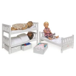 Badger Basket 1-2-3 Convertible Doll Bunk Bed With Bedding And Baskets - White Rose 12 Badger Basket 1-2-3 Convertible Doll Bunk Bed With Bedding And Baskets - White Rose -Barbie Store GUEST b796b7b0 a431 4d6a b594 5610ea2dee66