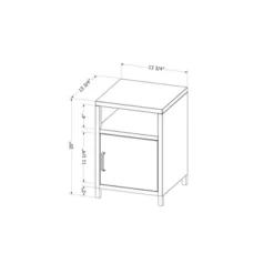 Sweedi Metal 1-Door Nightstand - South Shor -Barbie Store GUEST b7cc3ee0 df48 4b68 b6cc a35dc33cc112