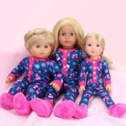 Sophia’s One Piece Winter Pajamas And Slippers For 14.5" Dolls, Blue/Hot Pink -Barbie Store GUEST b8f38b04 cd96 422e 9343 b15c0c694350
