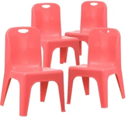 Flash Furniture 4 Pack Plastic Stackable School Chair With Carrying Handle And 11'' Seat Height -Barbie Store GUEST b9148e9f 4034 4729 bfac 0f04827aa704 1