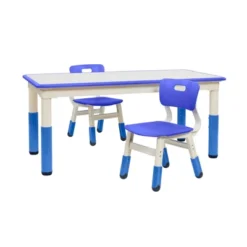 ECR4Kids Rectangle Dry-Erase Activity Table With 2 Adjustable Chairs, 3-Piece -Barbie Store GUEST b92fd7cb 78b7 49f1 91c8 a95a51461273