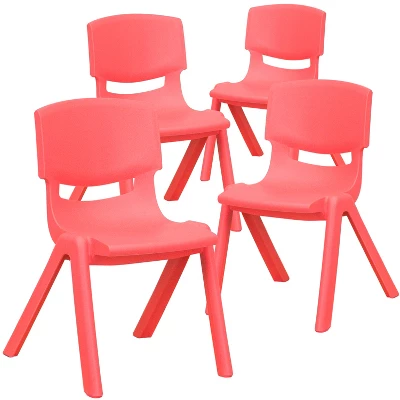 Flash Furniture 4 Pack Plastic Stackable School Chair With 12'' Seat Height 15 Flash Furniture 4 Pack Plastic Stackable School Chair With 12'' Seat Height - Image 13