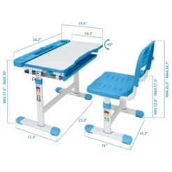 Mount-It! Kids Desk And Chair Set | Height Adjustable Ergonomic Children's School Workstation With Storage Drawer | Blue 17 Mount-It! Kids Desk And Chair Set | Height Adjustable Ergonomic Children's School Workstation With Storage Drawer | Blue -Barbie Store GUEST b9b29310 56c7 4ca8 9a43 3f963facdd3e