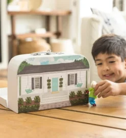 HearthSong 11 Inch Rainbow Cottage Travel Dollhouse Set With 2 Dolls And 5 Piece Furniture Set -Barbie Store GUEST ba15824a 3570 4228 b19d 40a664443047