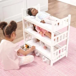 Badger Basket 1-2-3 Convertible Doll Bunk Bed With Bedding And Baskets - White Rose 11 Badger Basket 1-2-3 Convertible Doll Bunk Bed With Bedding And Baskets - White Rose -Barbie Store GUEST bac6cf69 0a34 490c 92e7 6723af21d91f