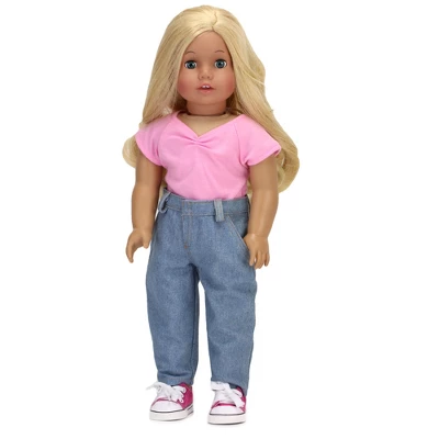 Sophia’s High Rise Loose Fit Jeans For 18" Dolls, Blue 3 Sophia’s High Rise Loose Fit Jeans For 18" Dolls, Blue
