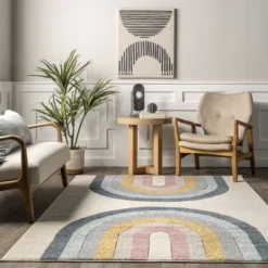 NuLOOM Jerri Double Half Rainbow Kids Area Rug -Barbie Store GUEST bc83c71e e7d2 4ae5 86f0 2e645398e5f6