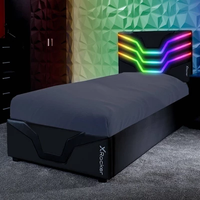 Twin Cosmos RGB Gaming Bed Black - X Rocker 6 Twin Cosmos RGB Gaming Bed Black - X Rocker - Image 4