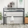 Twin Size Metal Loft Bed With Desk, Ladder And Railing - ModernLuxe -Barbie Store GUEST bec3d2d3 822f 4e0d a18b 66b3658c3ae6