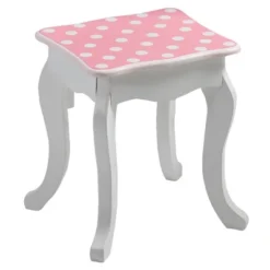 Polka Dot Fashion Prints Vanity Table & Stool Set Pink - Teamson Kids -Barbie Store GUEST bec6bb26 3e7f 4cf6 926c 5346cfb0e3a8