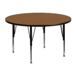 Flash Furniture 48'' Round Thermal Laminate Activity Table - Height Adjustable Short Legs -Barbie Store GUEST bf41c4a7 daa3 468f b877 9766788fa78a