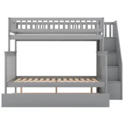 Twin Over Full Bunk Bed With Trundle Bed And Staircase-ModernLuxe 14 Twin Over Full Bunk Bed With Trundle Bed And Staircase-ModernLuxe -Barbie Store GUEST c0833d7e fb74 40b4 8ec3 46795118a439