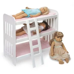 Badger Basket Triple Doll Bunk Bed With Ladder, Bedding, And Free Personalization Kit - Pink Gingham -Barbie Store GUEST c1ba657d e3d6 4957 9646 04e113f12467