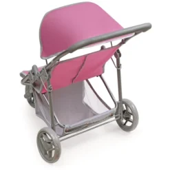 Badger Basket Trek 3-Wheel Folding Twin Doll Jogging Stroller - Gray/Pink -Barbie Store GUEST c43436e6 8705 41ce 8f47 959b35d6b47f