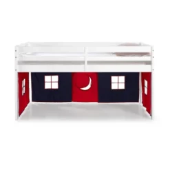 Twin Jasper Junior Loft Bed, White Frame And Playhouse Tent Blue/Red - Alaterre Furniture -Barbie Store GUEST c4f158fc 7b7a 431f 8fdb 6eb3e13c75a9