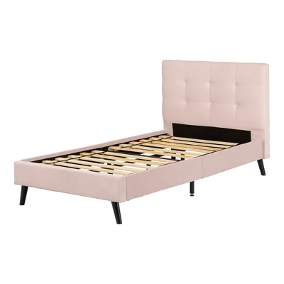 Maliza Upholstered Complete Platform Bed Pale Pink - South Shore 11 Maliza Upholstered Complete Platform Bed Pale Pink - South Shore - Image 9