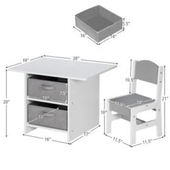 Babyjoy Kids Art Play Wood Table And 2 Chairs Set W/ Storage Baskets Puzzle -Barbie Store GUEST c5b85dba 53ba 44ab 9135 f214f025b6f7