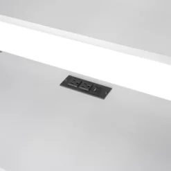 Loft Bed With Multi-Function Storage Table, LED Lights, Bedside Tray And Charging Station, White - ModernLuxe -Barbie Store GUEST c7296ad1 e660 4c5f 875b d48b5c1bbce5