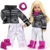 Sophia’s Print Ski Coat, White Pants, Neck Warmer, & Boots Set For 18” Dolls, Black/Berry -Barbie Store GUEST c7cc7f02 a904 4a2b a308 d01ebee902e7