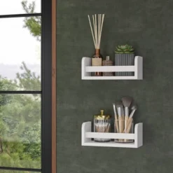 2pk Kids' 10" Floating Wall Mount Bookshelf Set White - RiverRidge Home 26 2pk Kids' 10" Floating Wall Mount Bookshelf Set White - RiverRidge Home -Barbie Store GUEST ca0c00c6 c615 497b a352 7e136e7c6dc7