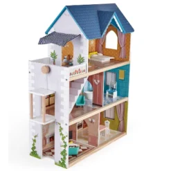 Hape Little Room Pretend Play 3 Story Wooden Doll House W/ Light, Doorbell, & Bedroom, Bathroom, Living Room, & Dining Furniture For Kids Age 3 And Up -Barbie Store GUEST cc3dd154 9f47 4d3b b3c3 c7238a6ad2a8